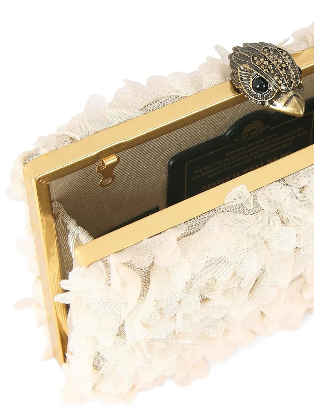 Kurt Geiger London Crystal Floral Appliqué Kensington Clutch - Picture 2 of 6